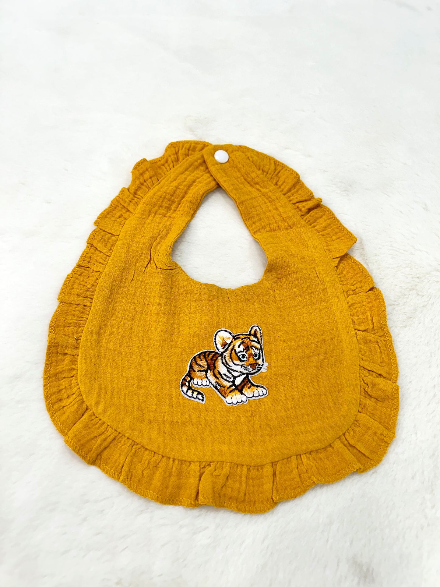 Born To Be A Tiger Ruffle Bib