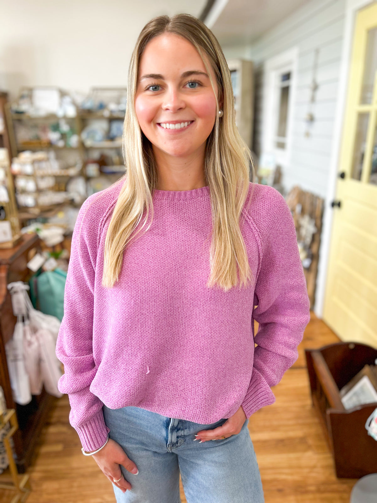 Chenille Lavender Sweater