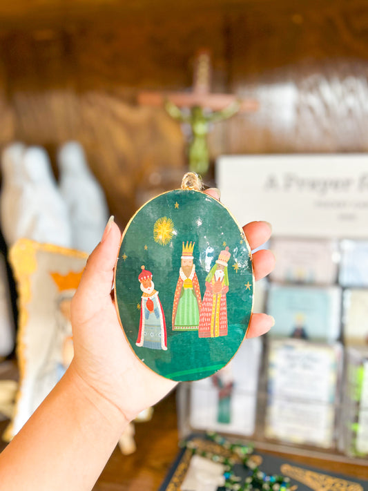 Artisan Disc Ornament with Nativity Scenes- 2