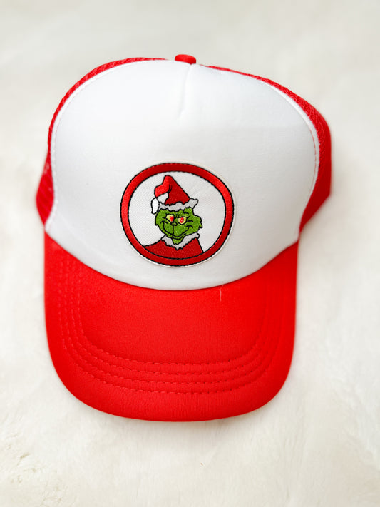 Trucker Hat Patch Grinch With Red Circle