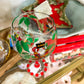 Classic Nutcracker and Mistletoe Wine Glass