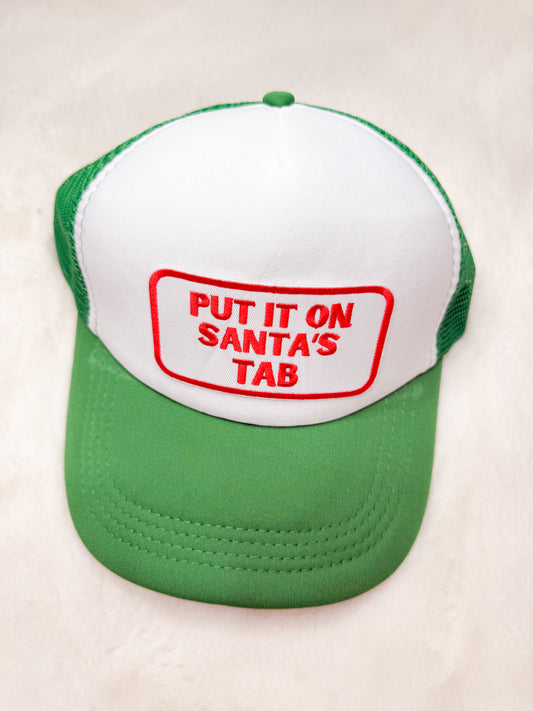 Trucker Hat Patch Put It On Santa's Tab Green