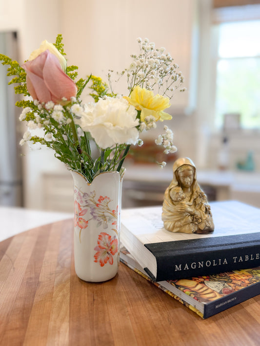 Elegant Florals Vintage Vase