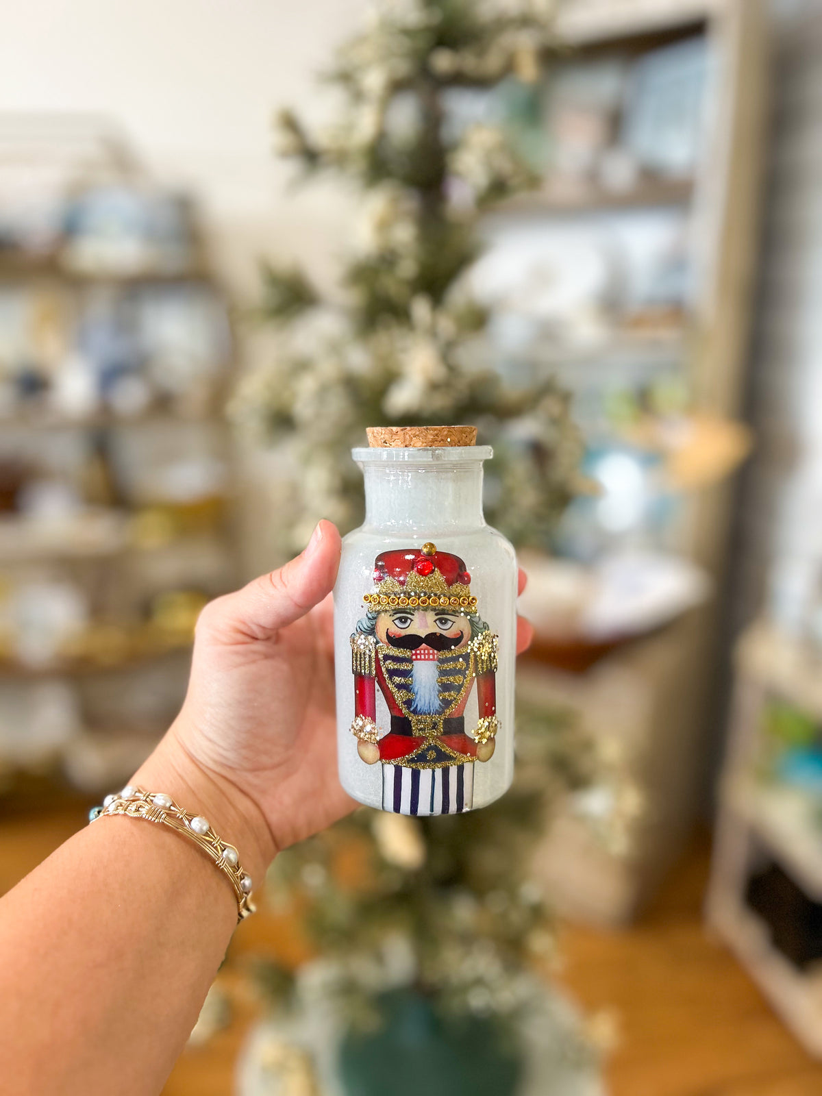 Light Up Twinkle Light Nutcracker Jar