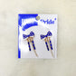 Bow Rhinestone Pride Dangle Earrings