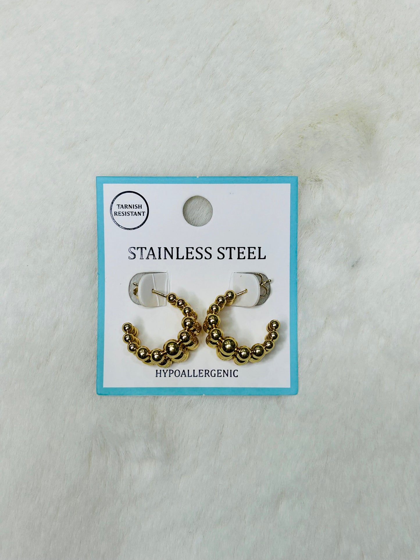 Avery Gold Beads Hoop Earrings