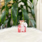 Pink Ballerina Bud Vase with White Lace and Charms