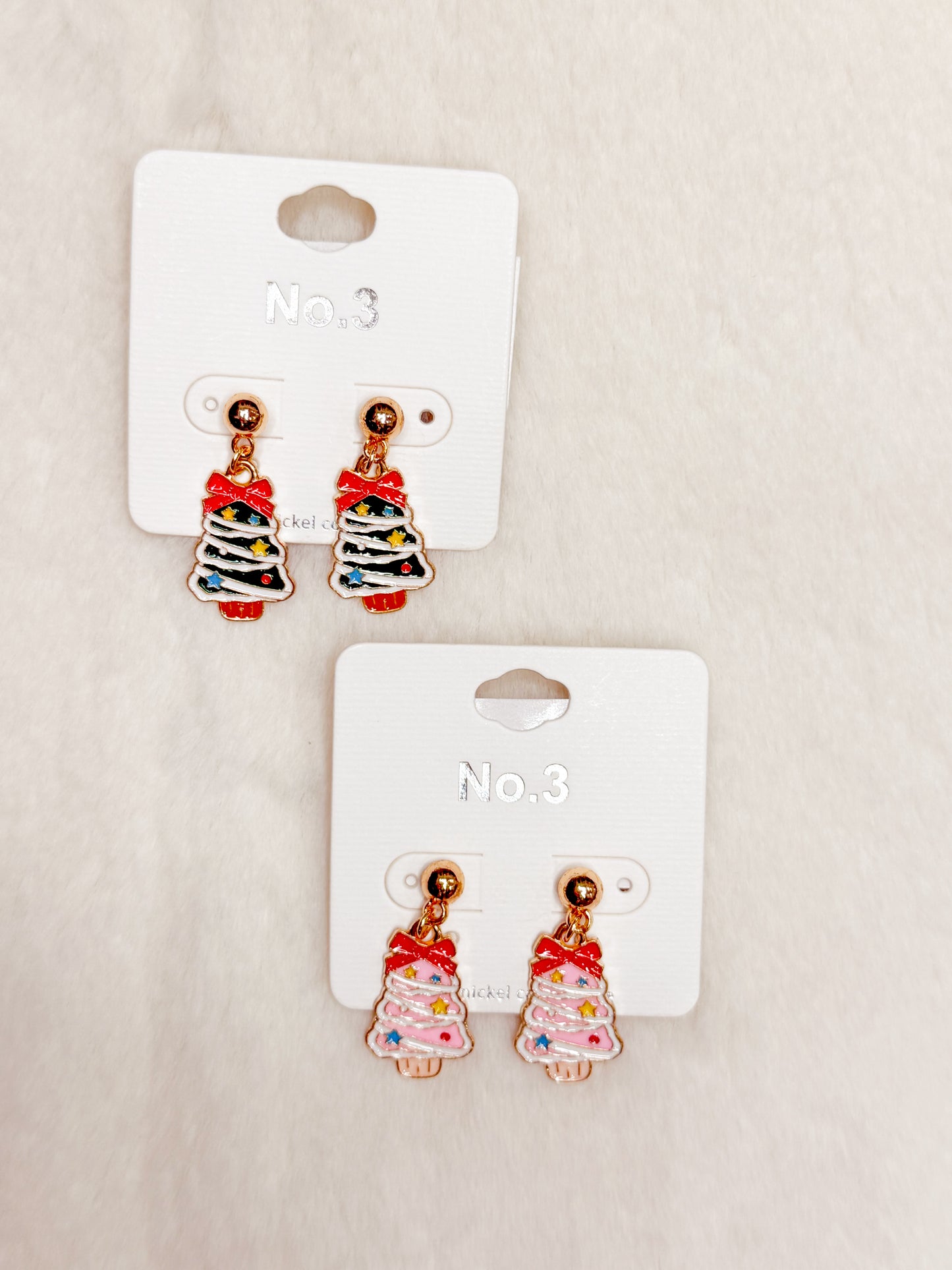 Candy Land Mini Christmas Tree Dangle Earrings