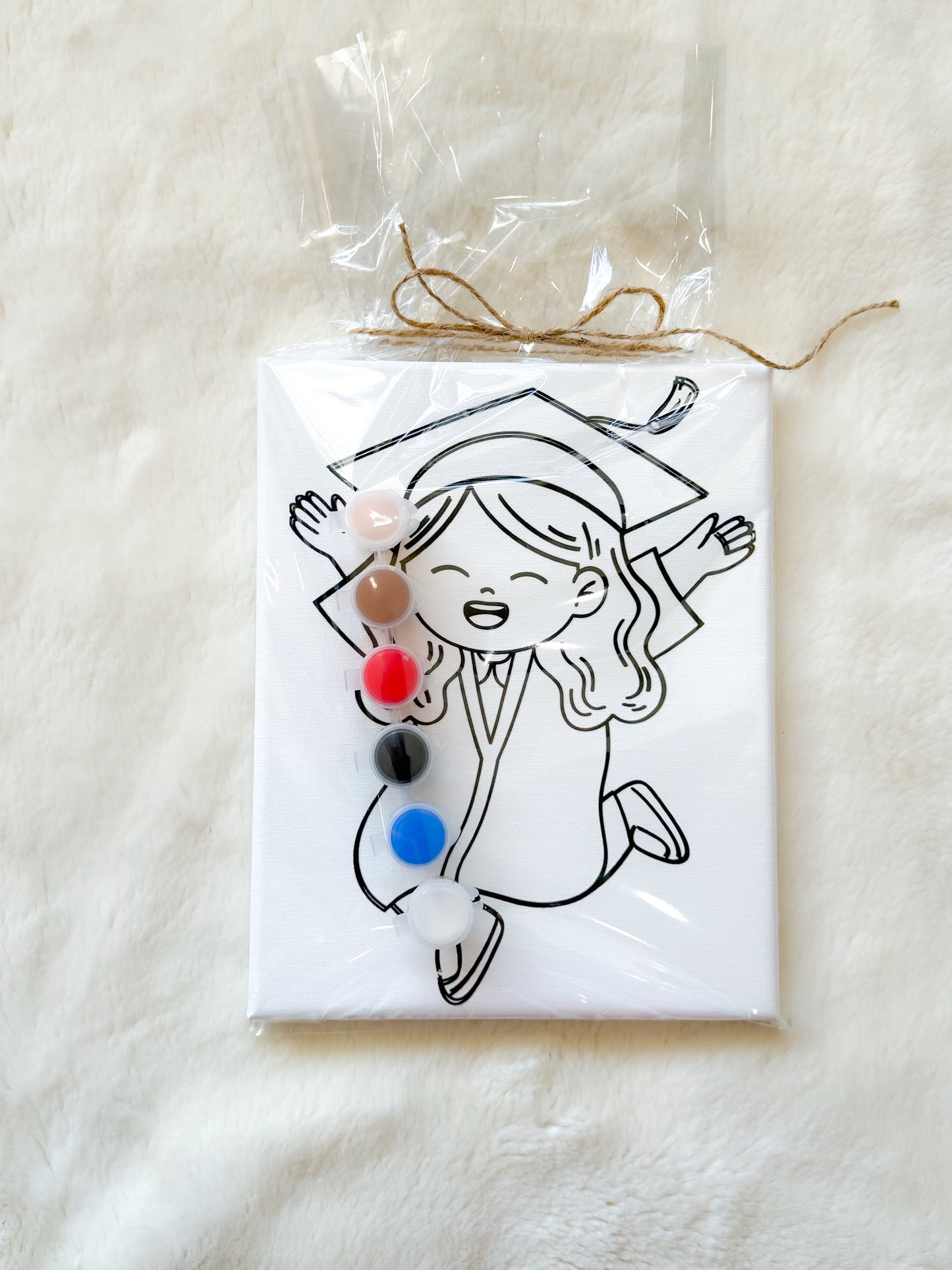 Canvas and Paint Set- Girl Graduate