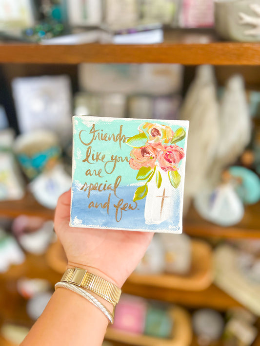 4x4 Friends Like You Floral Canvas