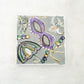 6x6 Grey Mardi Gras Mask and Umbrella Canvas Art