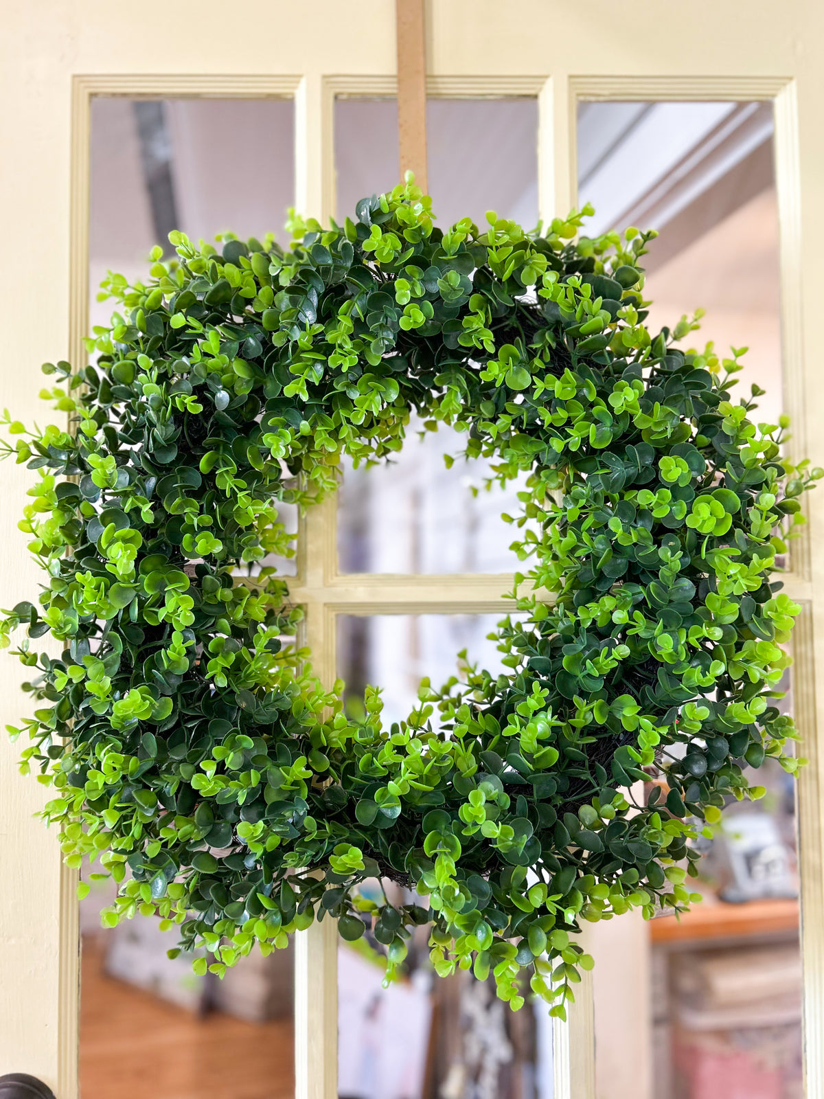 24" Collapsible Faux Greenery Wreath