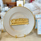 Gold Gather in His Name- Last Supper Ivory Plate