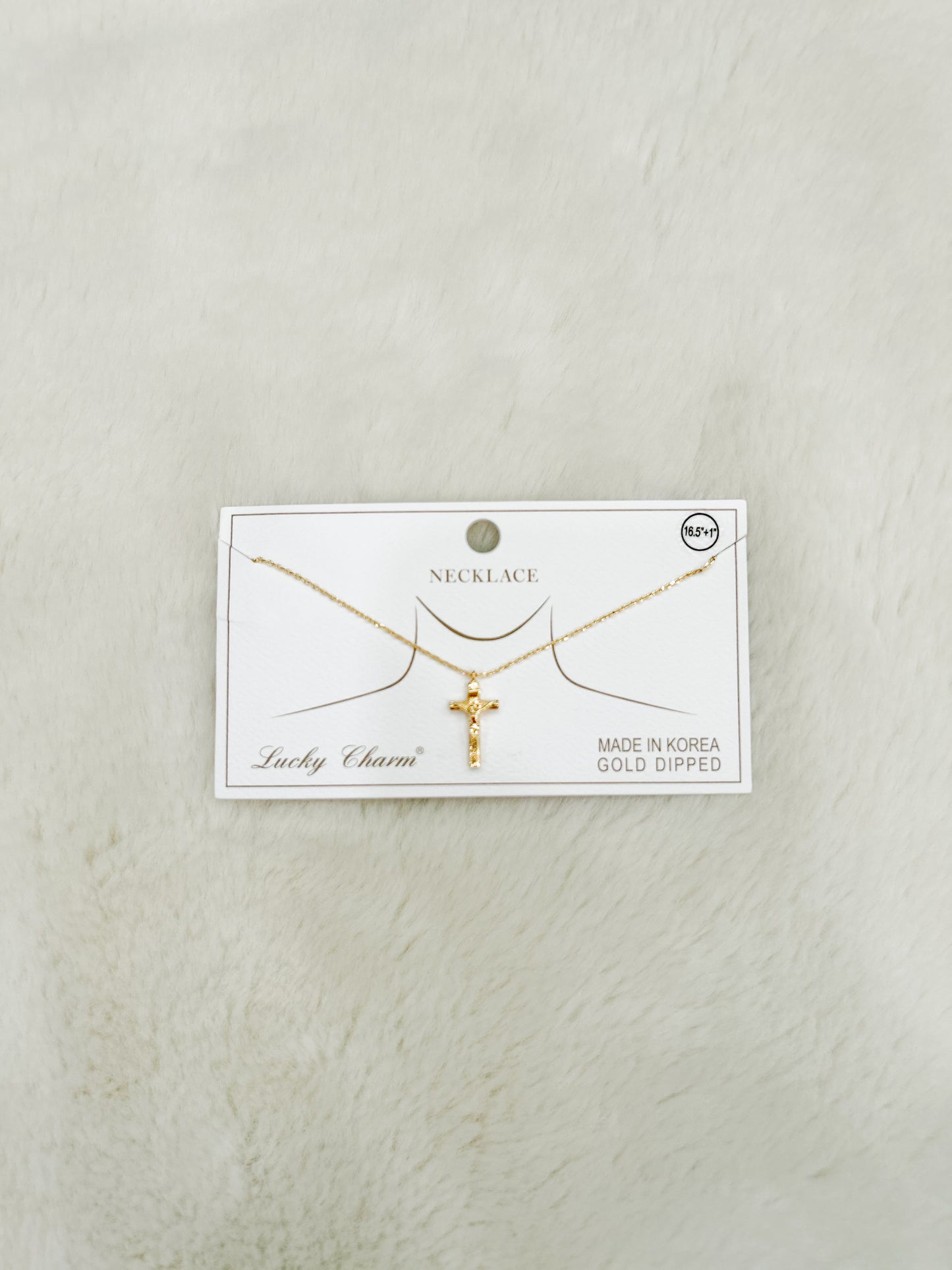Everyday Crucifix Gold Necklace