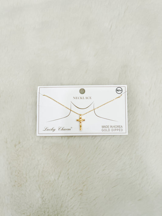 Everyday Crucifix Gold Necklace