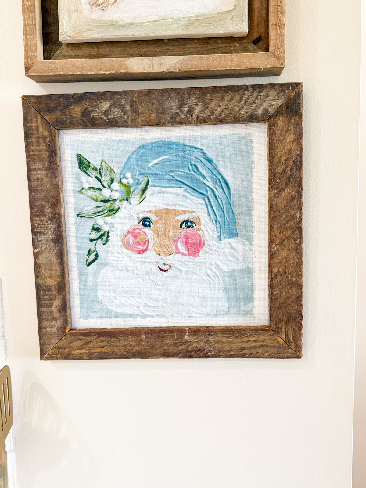 Mr. Claus Rosey Cheek Santa Framed Art 12x12