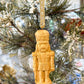 North Pole Soldier Nutcracker Disc Ornament- Gold Ribbon