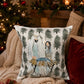 Christmas Tree Nativity Square Pillow