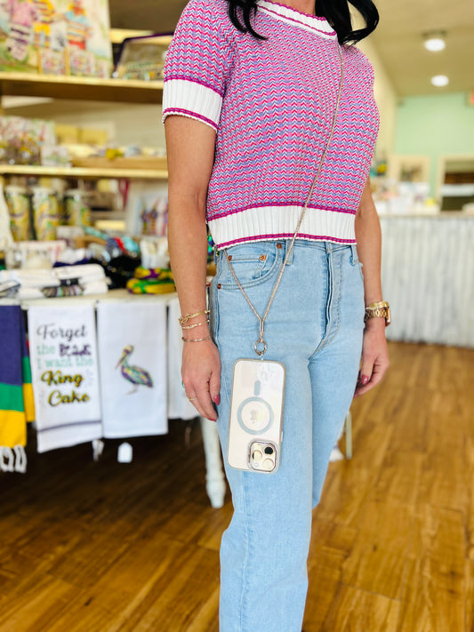 Gold Rhinestone Phone Holder