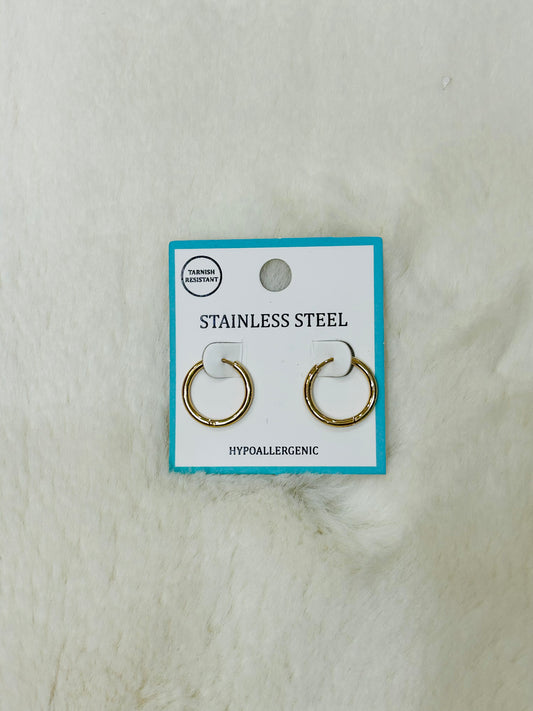 Lydia Gold Basic Huggie Hoop Earrings