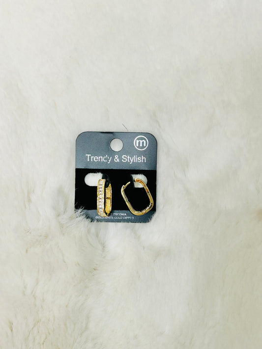Zoelle Gold & Diamonds Huggie Hoop Earrings