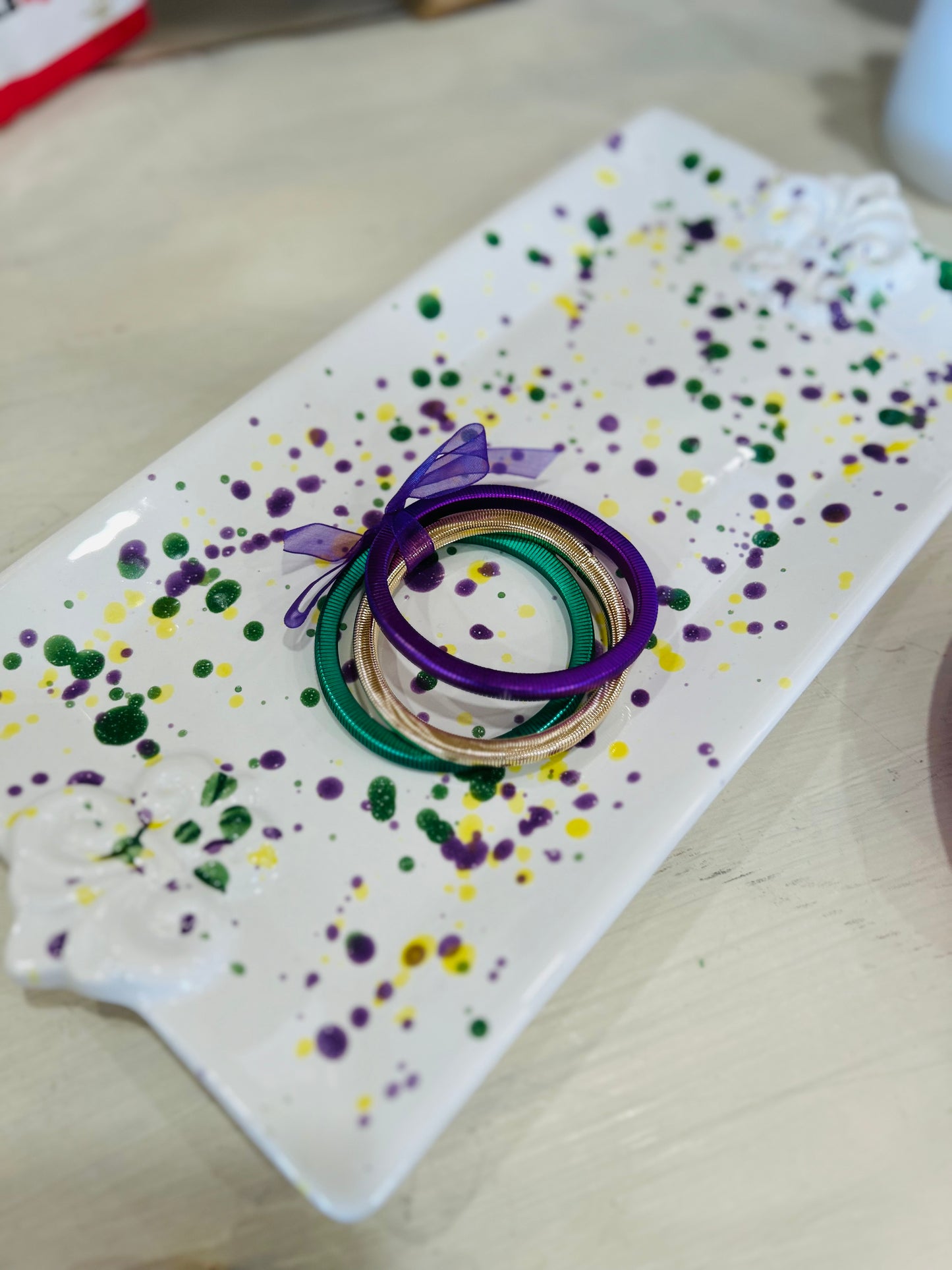 Mardi Gras stretch Bangles