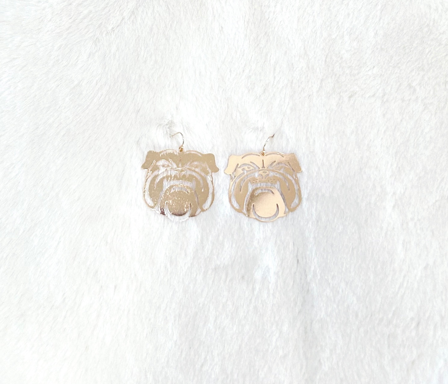 Gold Fierce Bulldog Earrings