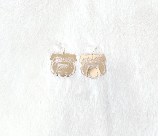 Gold Fierce Bulldog Earrings