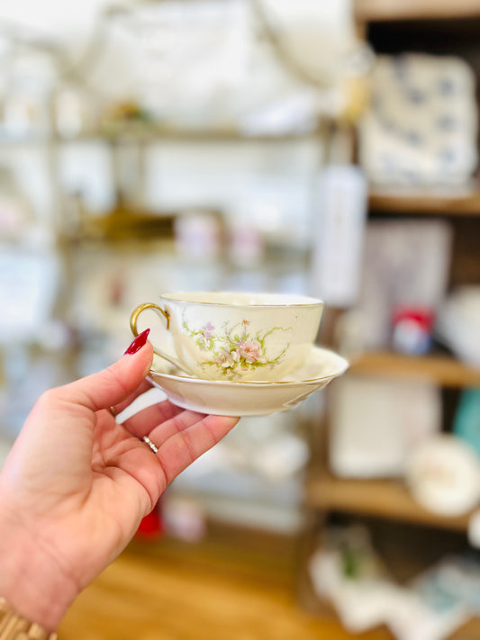 Rosalinda Garden Tea Cup with Small Bowl