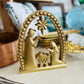 Gold Wooden Arched Nativity- Wood Backing