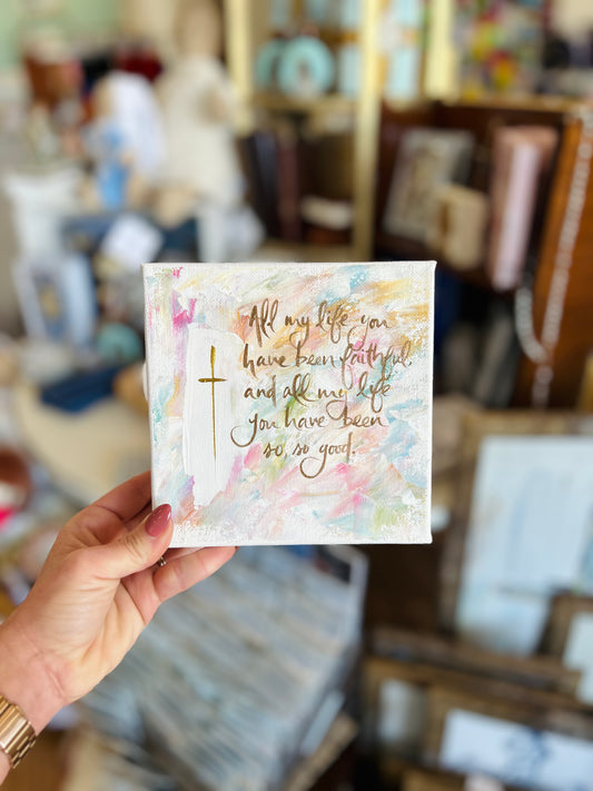 6x6 All My LIfe Pastel Background with Heart