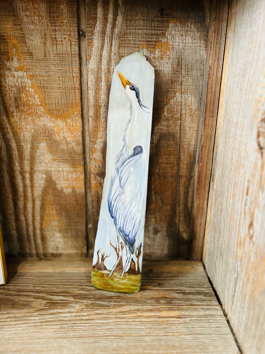 Red Wood Blue Heron- Kathryn Lanclos Art