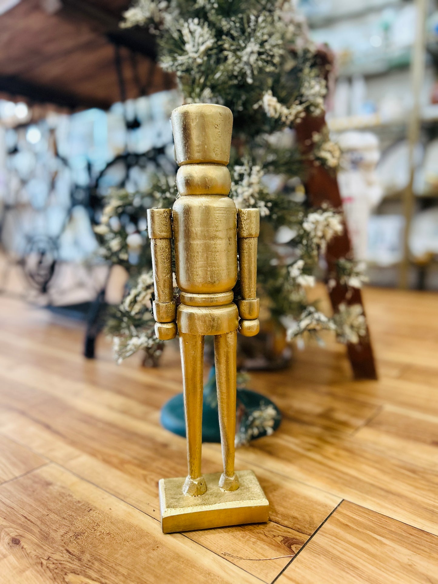 15" Gold Wooden Nutcracker