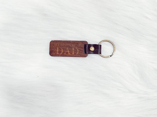 Wooden Dad Keychain