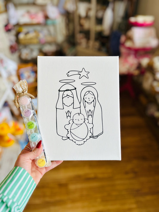 Canvas and Paint Set- Holy Family