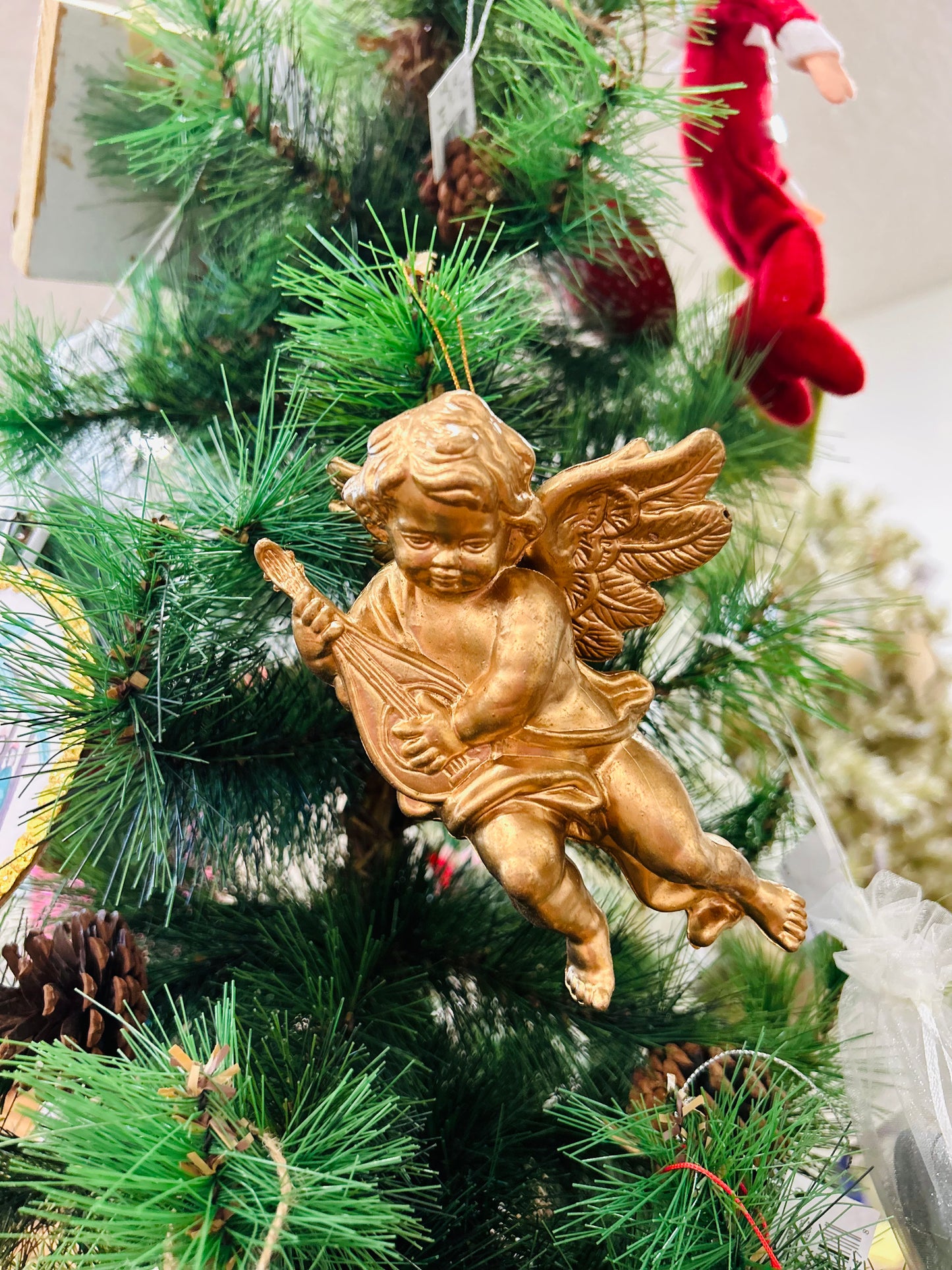 Golden Angel of Harmony Ornament- Cello