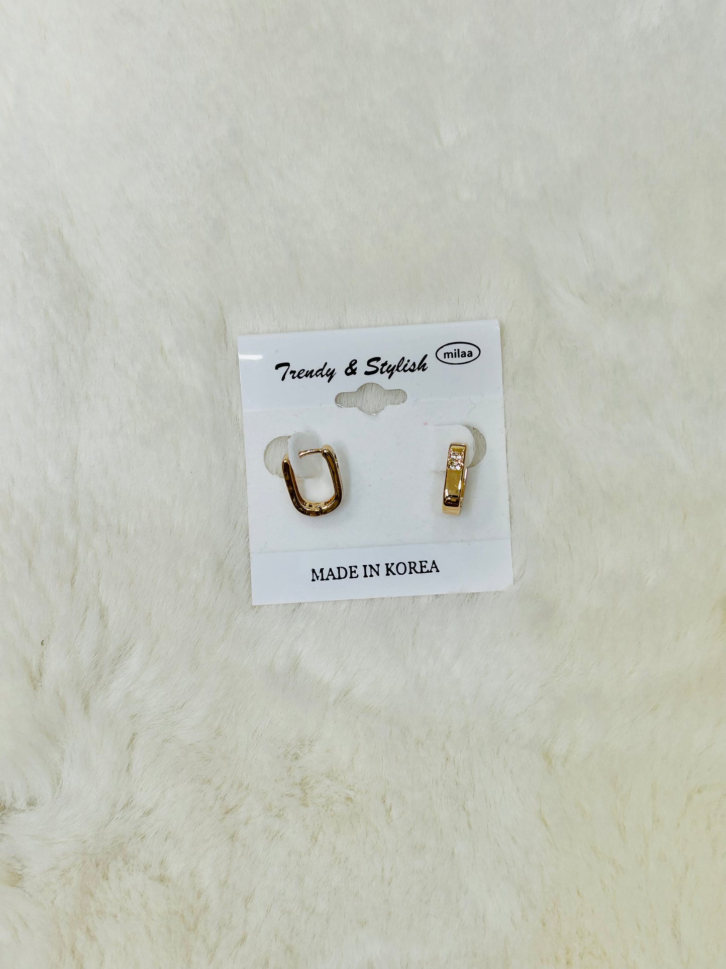Esme Mini Gold & Cluster Diamond Huggie Hoop Earrings