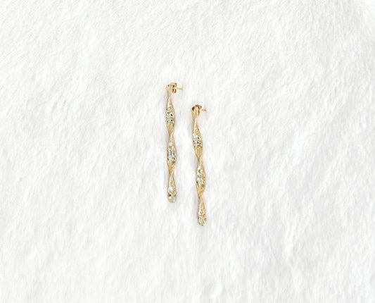 Gold Spiral Earrings