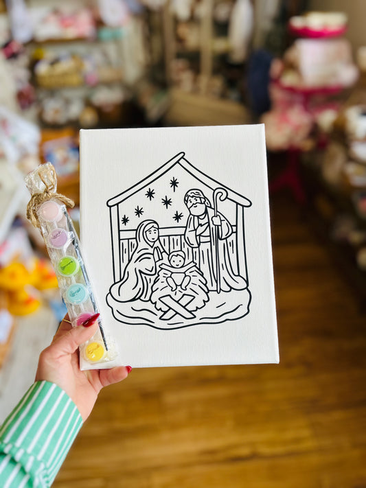 Canvas and Paint Set- Nativity