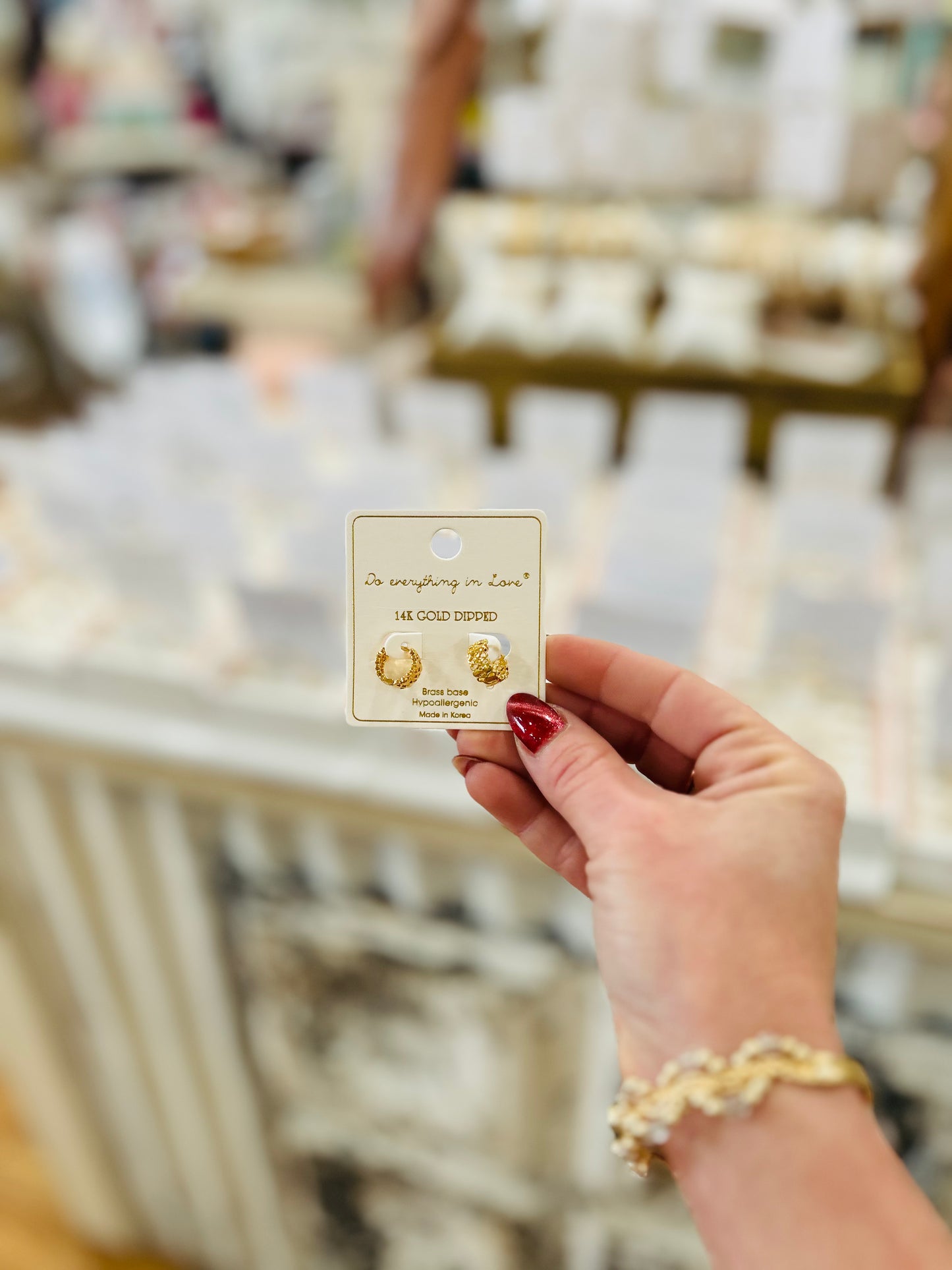 Do Everything in Love Gold Infinity Huggie Hoops