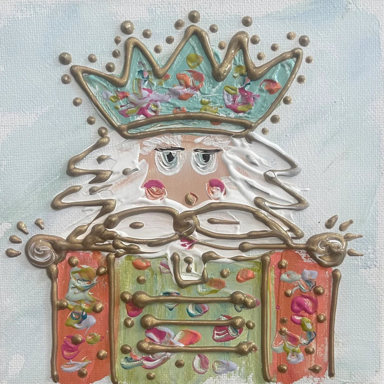 4x4 Sir Tinsel Teal Nutcracker Coaster