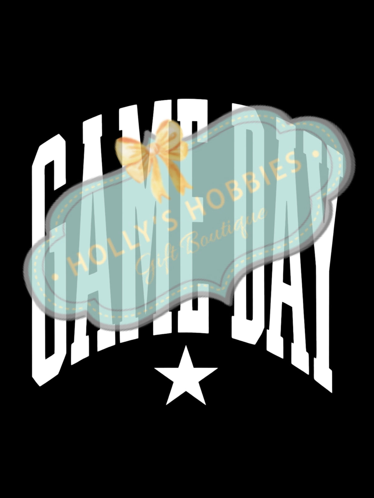 Transfer- White Game Day Star Design