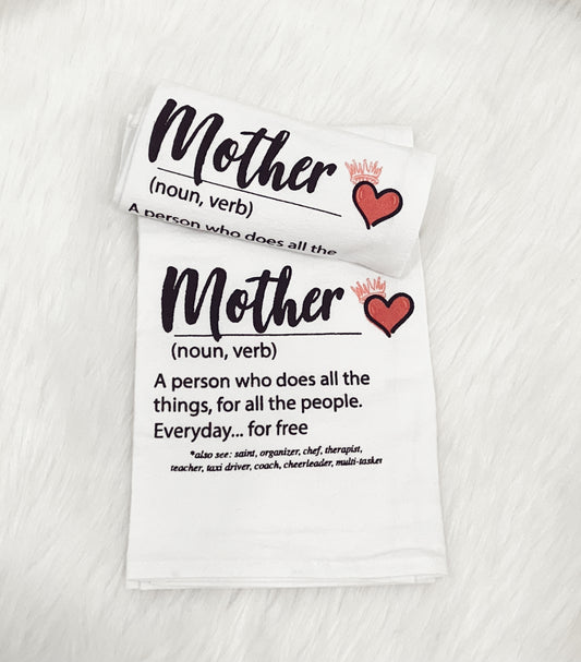 Mother Definition Flour Sack Hand Towel