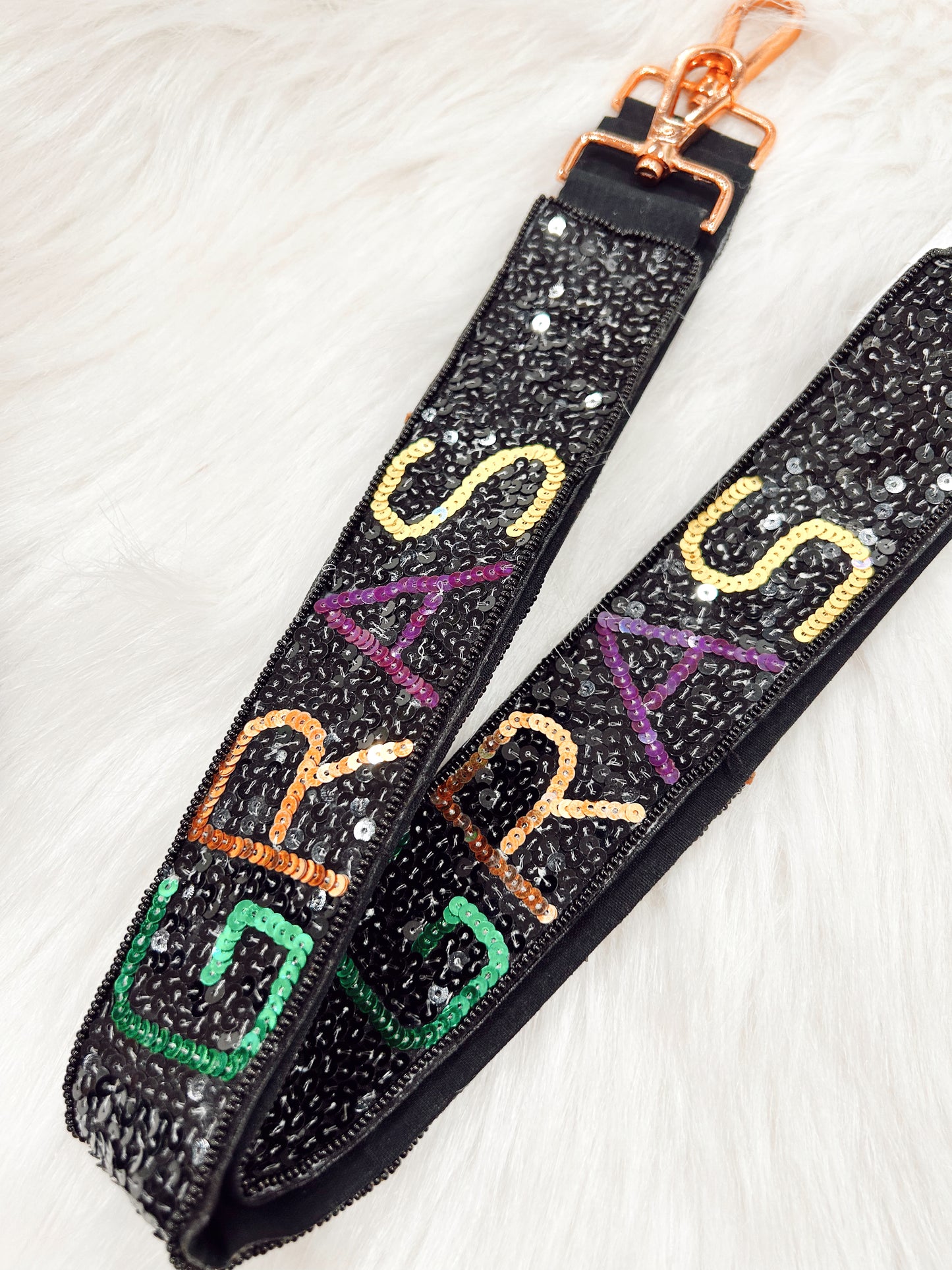 Mardi Gras Sequin Purse Strap