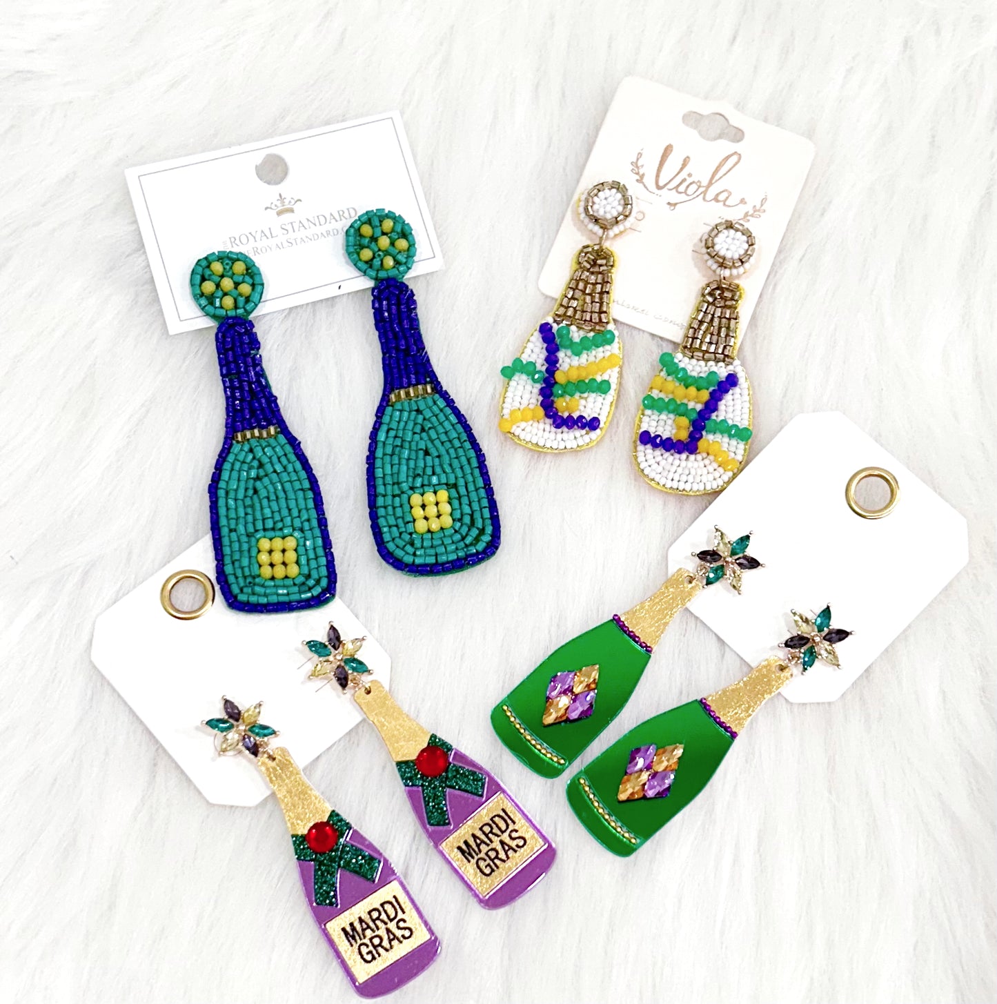 Mardi Party Bottle Earrings