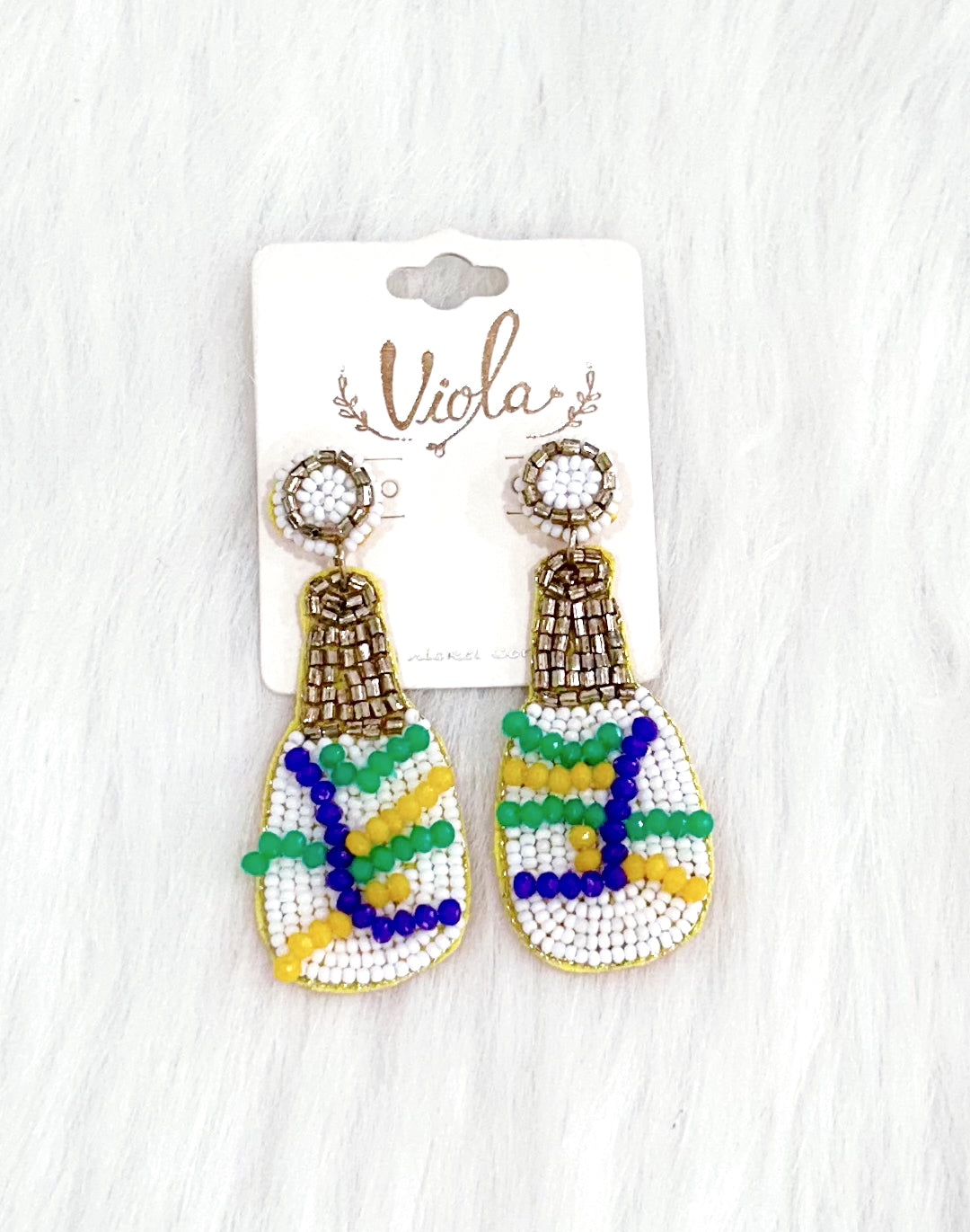 Mardi Party Bottle Earrings