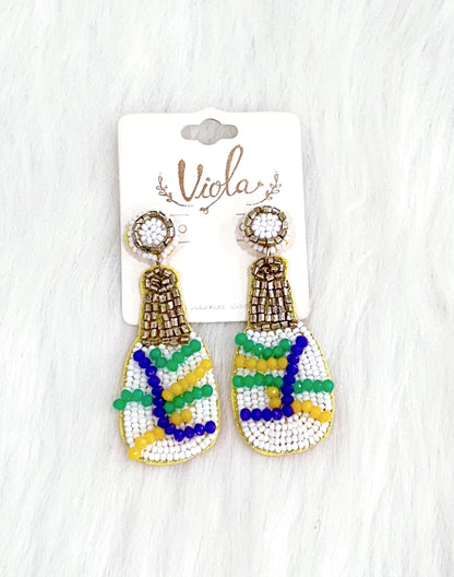 Mardi Party Bottle Earrings