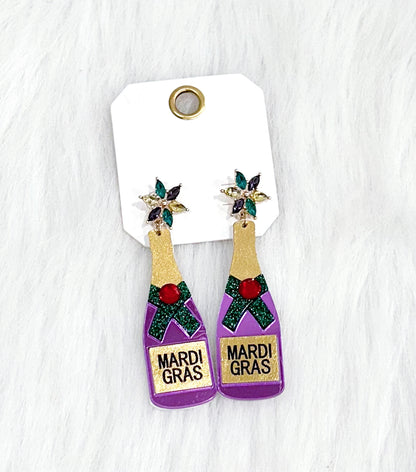 Mardi Party Bottle Earrings