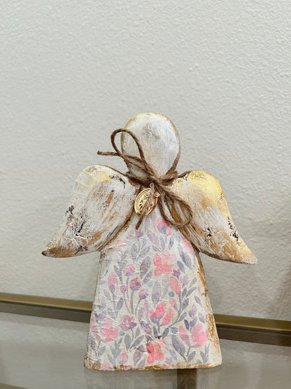 Wooden Floral Angels