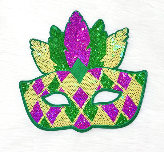 Mardi Gras Mask Patch